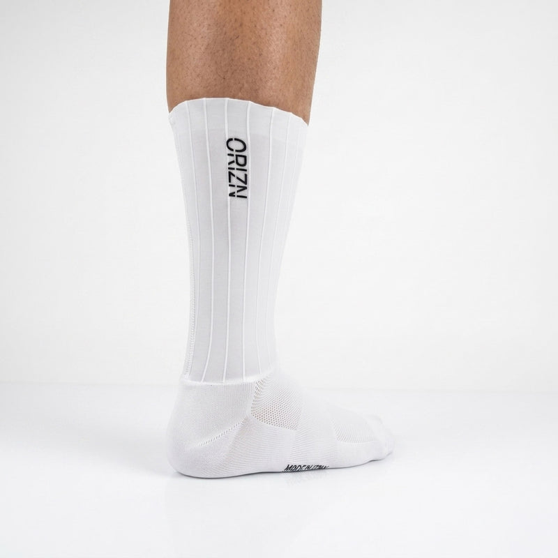 Calcetines de ciclismo Unisex ORIZN Aero - Blanco