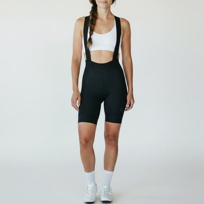 Culotte Ciclismo Mujer con Tirantes ORIZN - Negro