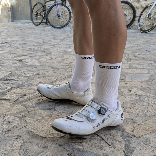 Calcetines de ciclismo Unisex ORIZN - Blanco